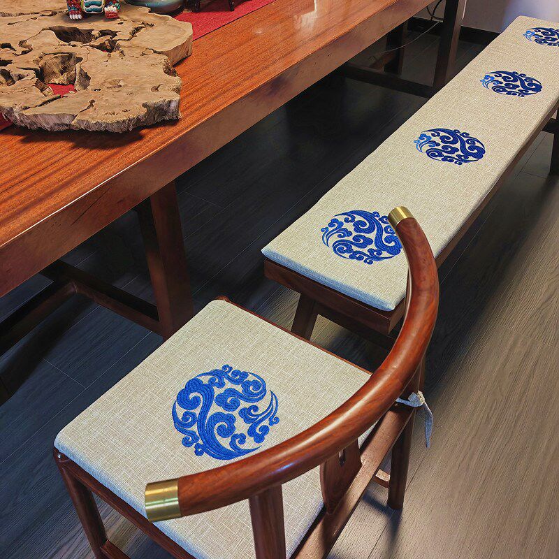 中式刺绣长凳垫椅子坐垫实木红木椅垫餐椅垫茶椅圈椅太师椅垫定制,居家布艺,椅垫,淘宝优惠券,粉丝福利购,淘宝优惠卷