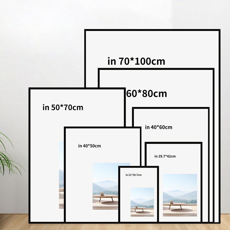 黑色相框挂墙大尺寸A3执照框架A08k50x70 80*120窄画框装裱海报框