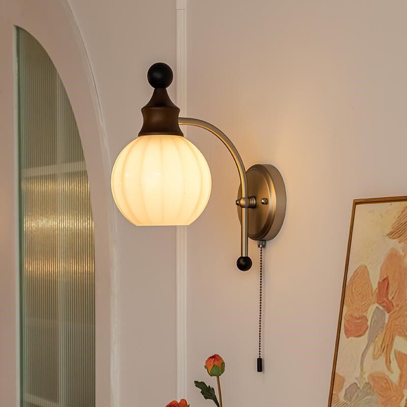 CASA法式中古实木壁灯主卧室床头氛围高级感复古客厅墙壁装饰灯具