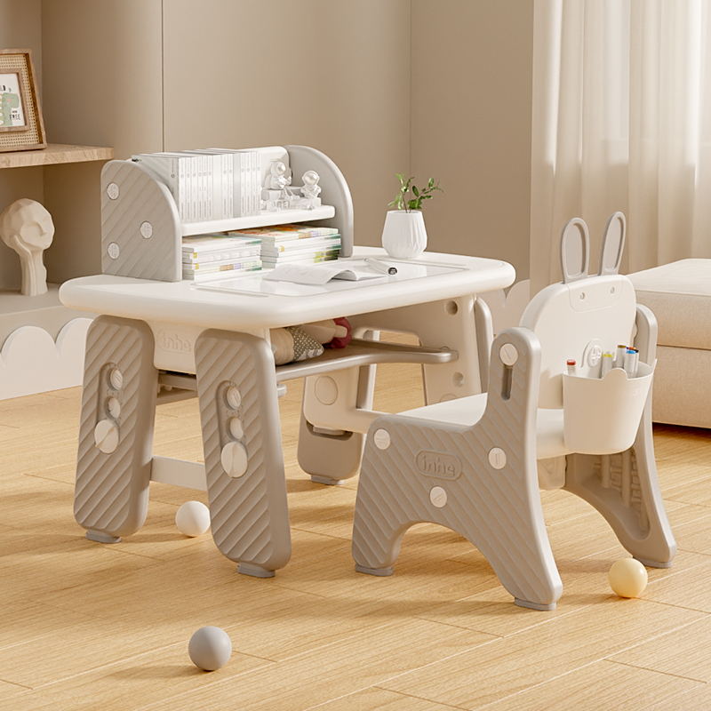 幼儿园宝宝可升降桌椅2-8岁带画板学习桌椅可调节写字桌家用课桌