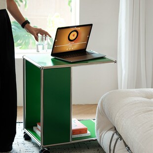 less living模块可移动边几家用客厅沙发小桌子不锈钢置物小推车