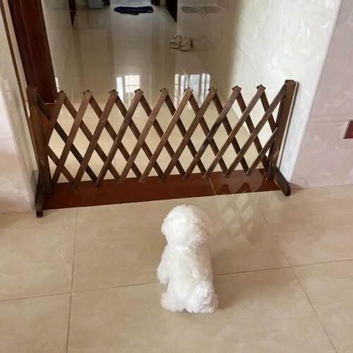 宠物围栏狗笼隔断拦狗栅栏阳台隔离门可伸缩栅栏门挡狗挡猫兔护栏