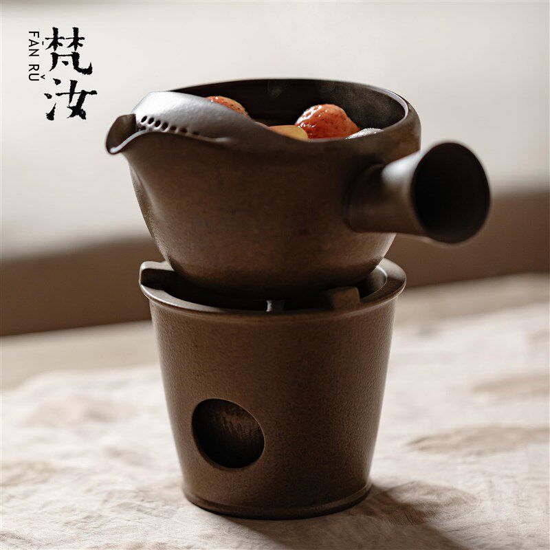 梵汝围炉煮茶室内家用中式陶酒精炉套装罐罐茶壶煮茶器煮茶炉器具