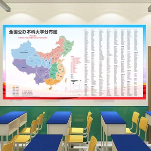 全国重点高校公办本科大学分布海报985211大学班级励志墙贴装饰画