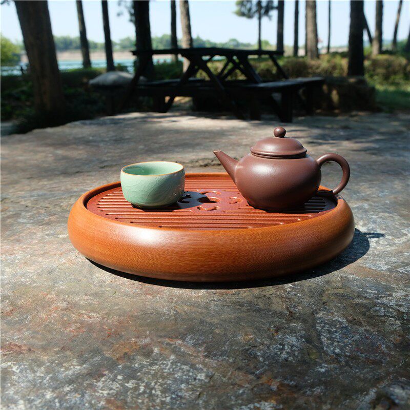 复古风迷你小茶盘 宜兴电木不开裂北方中式茶具 功夫蓄水旅行茶具