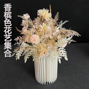 新款婚庆排花仿真花排背景挂花路引盆花花点装饰T台成品花花球