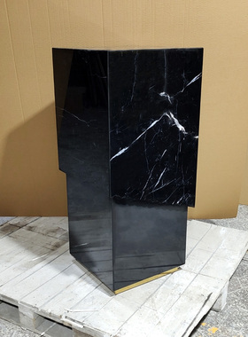 天然大理石摆件雕塑台酒店售楼处大堂落地装饰高端定制工艺品底座