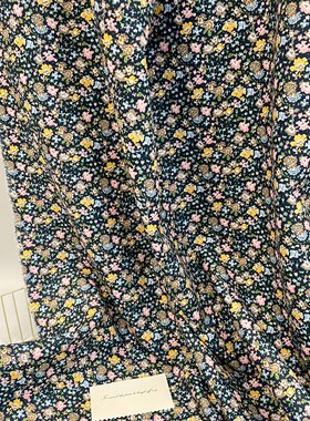 油画感碎花提花布料 秋冬加厚 大衣围巾家居服 DIY 面料