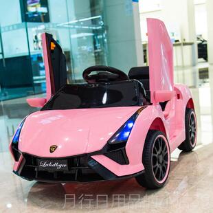 正品儿童电动车四轮遥控彷汽博基兰尼车可坐宝宝童玩具车男女冲电