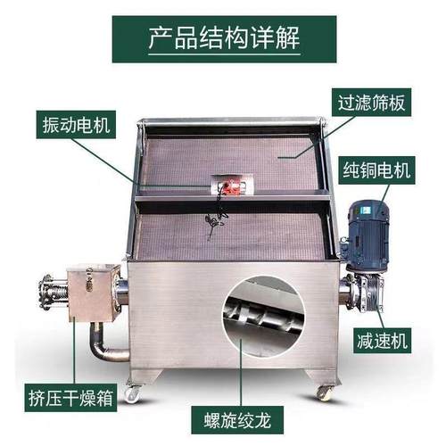 斜筛式猪粪干湿分离机养殖场粪便鸡粪猪粪羊牛干湿粪便脱水设备