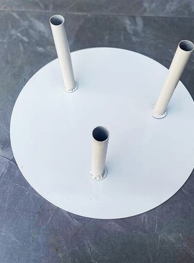 纸花底座纸艺婚庆道具插花底盘铁艺双孔三孔假花花艺圆形底座