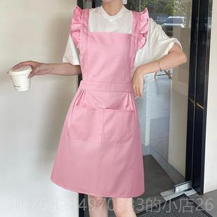网红漂亮 工作g服女20字24新款 正品 美店美容师围裙甲定制loo印日式