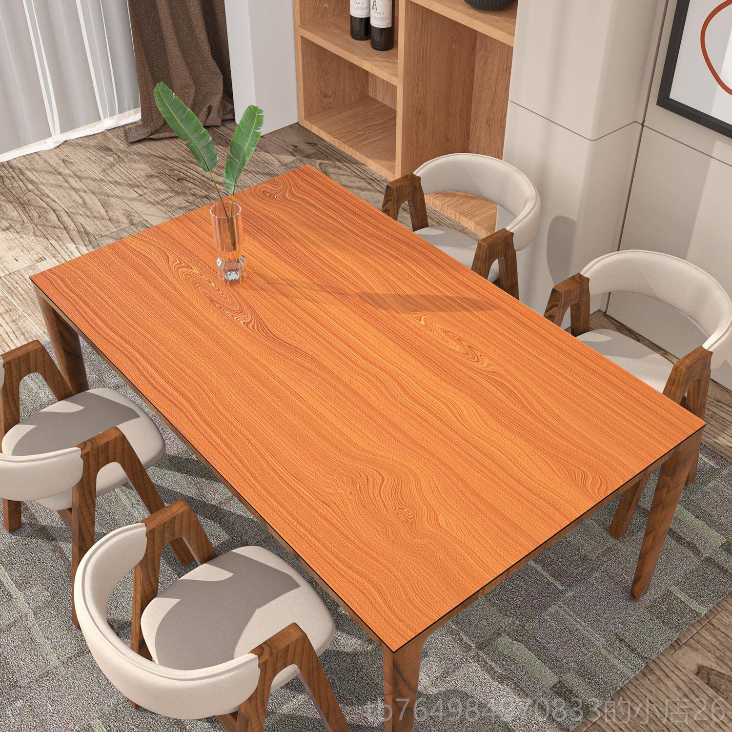 正品仿木纹桌布防水防免洗餐桌垫p油vc皮革垫奢高级感轻桌桌面茶