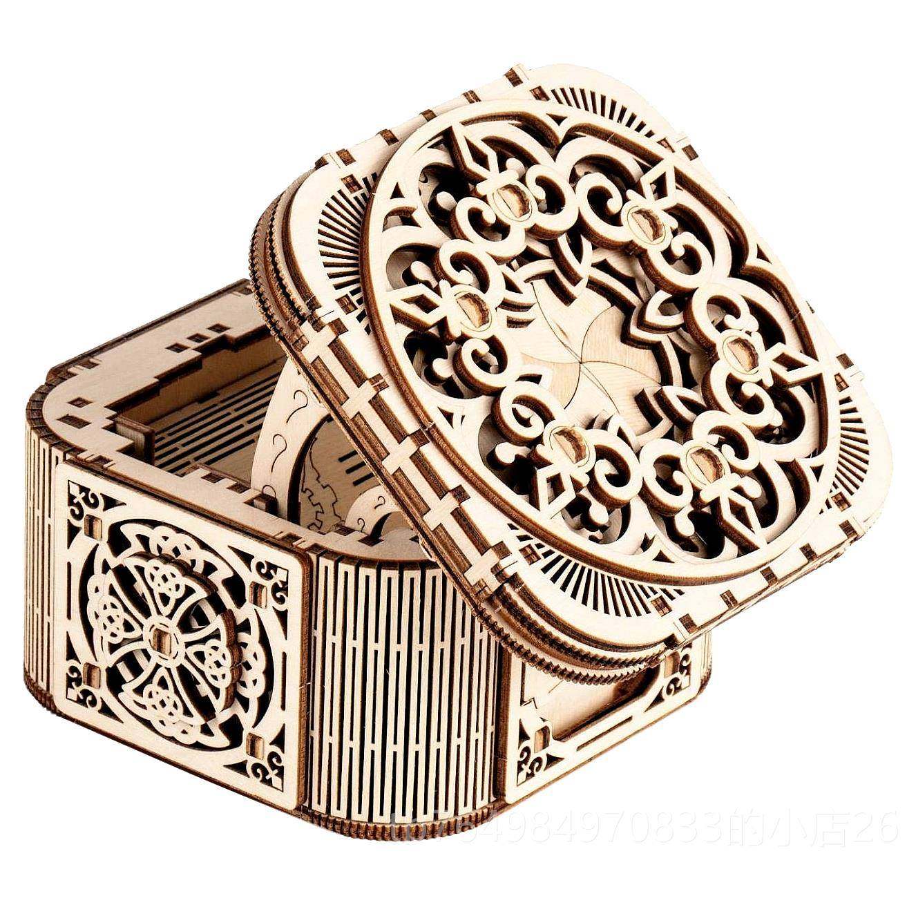 正品咔乐哆木质拼首饰盒DIY木制装手工立体拼图型男模益智创意女,玩具/童车/益智/积木/模型,拼图/拼板,淘宝优惠券,粉丝福利购,淘宝优惠卷