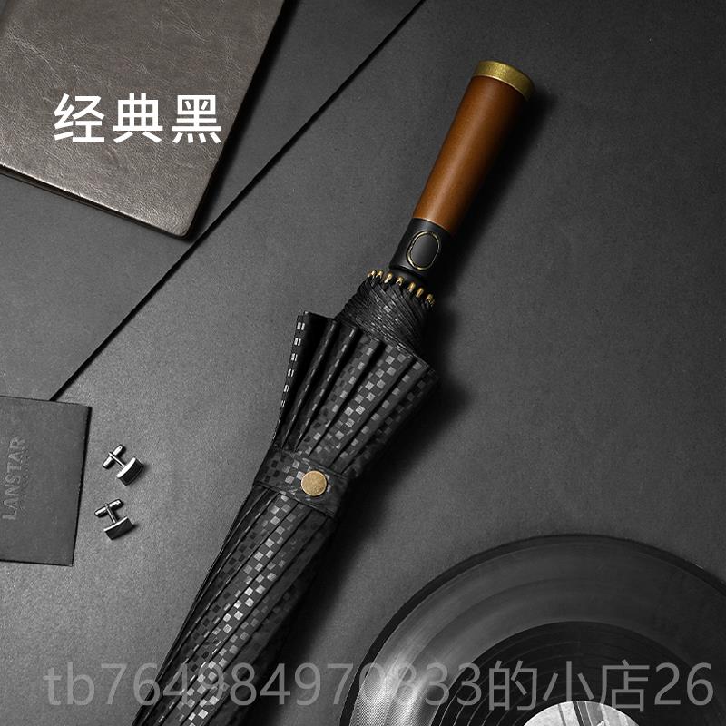 正品复古轻奢6骨直雨伞长柄抗柄强风双人暴风雨专用莲1花骨10c2m