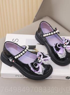正品女孩鞋小皮鞋202春主季新公鞋儿童单鞋性Jk制服中，大5儿童能