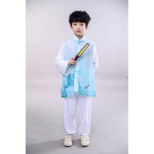 正品儿童太极拳男生女学功夫扇少年说服演出服八段锦团体术操表武