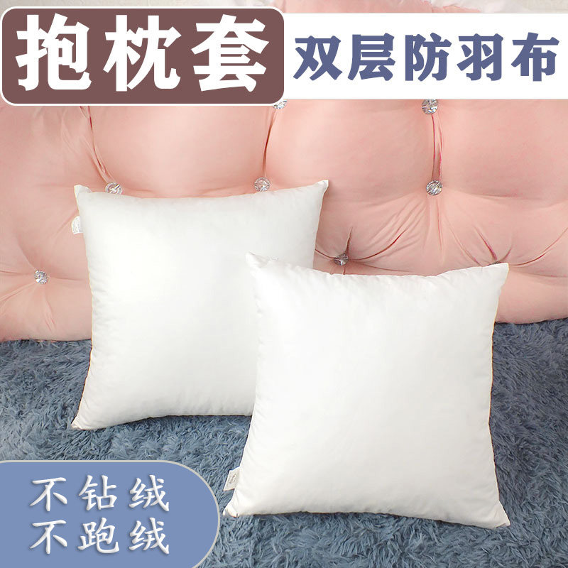 抱枕内胆套靠背内芯袋沙发内衬加厚加密防钻绒鸭绒羽绒双拉链定制