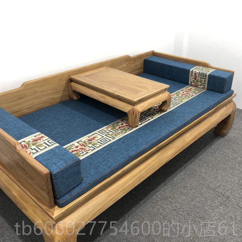 罗汉床ZMS垫子五发件套 红木沙坐垫中垫式 可艺拆洗布实木沙发套