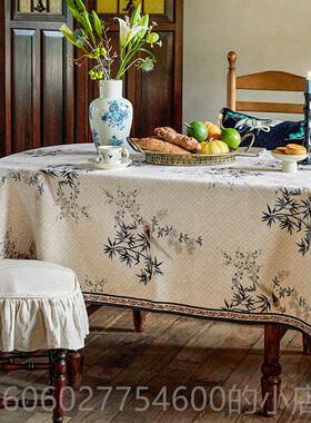 蜡笔派东方系竹韵」茂林深篁桌布ZB-MLSH1新中式客「厅餐桌列桌布