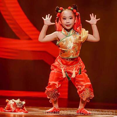 布虎舞蹈装童成人表演服OZW服装舞台定制美术考试舞小者独舞儿人