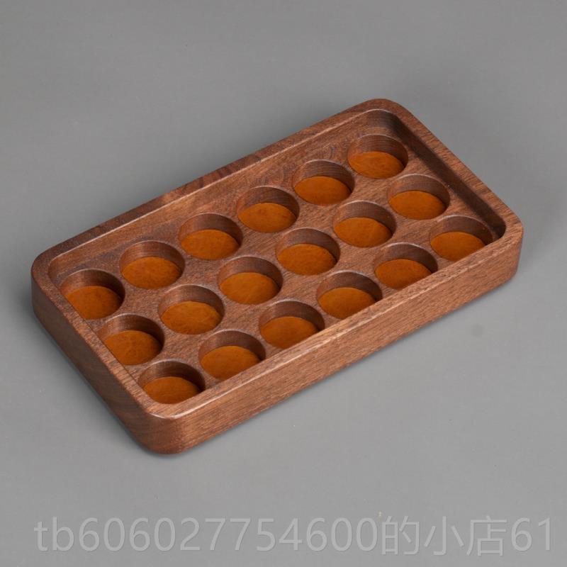 质作黑胡桃木首真皮饰盒 木分格 吊冉坠耳针MQF戒指手镯手錬收纳