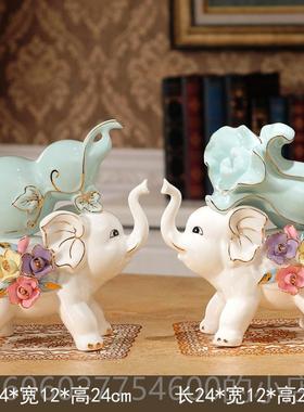 柜招财福大象禄摆件新房客电视柜酒20241219装饰品厅玄关博物架陶