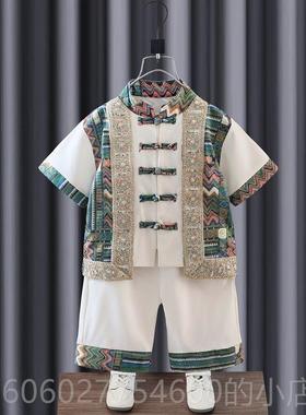 男回童夏款少民族数HDD08070风装族壮族苗族傣族彝族维吾尔套幼儿