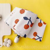 韩版 is美小清新五甜美樱桃折晴雨伞甜用全自动创意防风晒折n叠遮