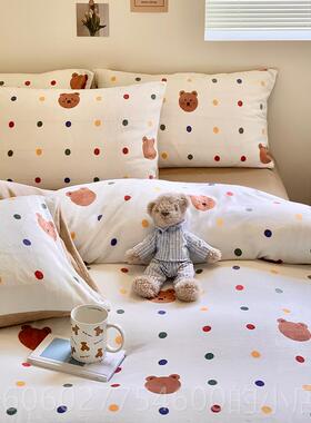 绒冬季双面牛奶珊瑚绒四套APH加厚件保法兰绒面床单被套加绒三暖