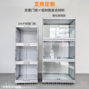 高档猫猫笼子猫别制墅猫咪寄养繁育宠物店展示柜产房猫笼舍定猫猫