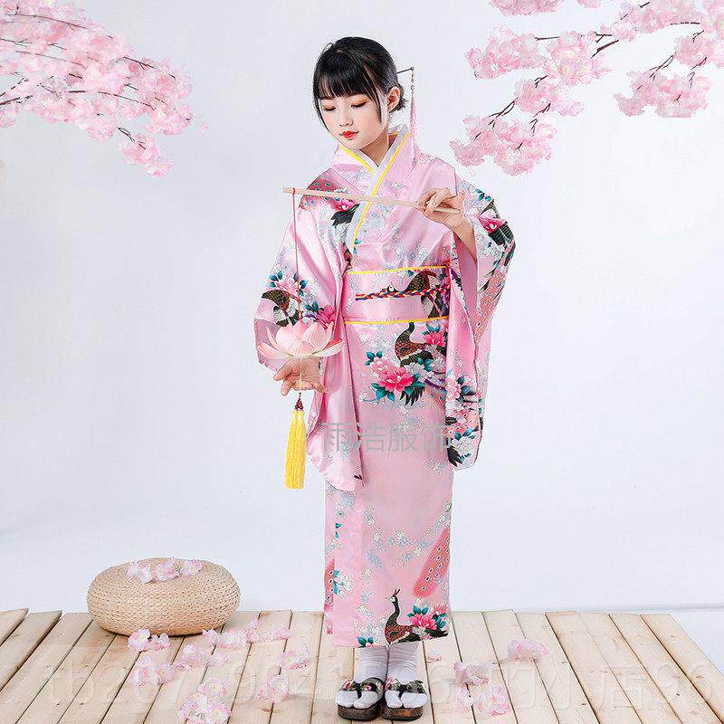高档演古装女孩男孩学日本儿童和服覆古万圣节生合唱表舞蹈表日本