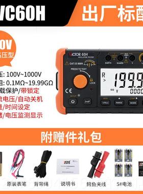 高档胜利绝缘电阻测试仪VC60B+数字兆00欧表检500v10智能测仪电工
