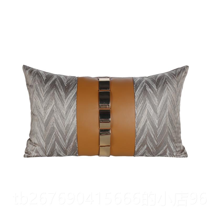 高档现代轻奢橙色间沙发抱枕垫靠板房客厅奢华腰枕设计师橘样色靠