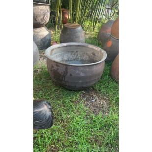 高档水包邮老北京金盆土陶水鱼泥缸养荷睡花莲造景花园黑风非陶瓷