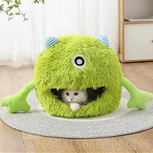 高档怪兽床猫窝冬天觉保用暖全封闭式可拆用洗四季通猫屋幼猫睡宠