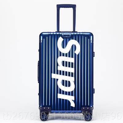 高档定制log箱o全铝镁合金红色女行2李箱4寸男旅行机sup拉杆箱20