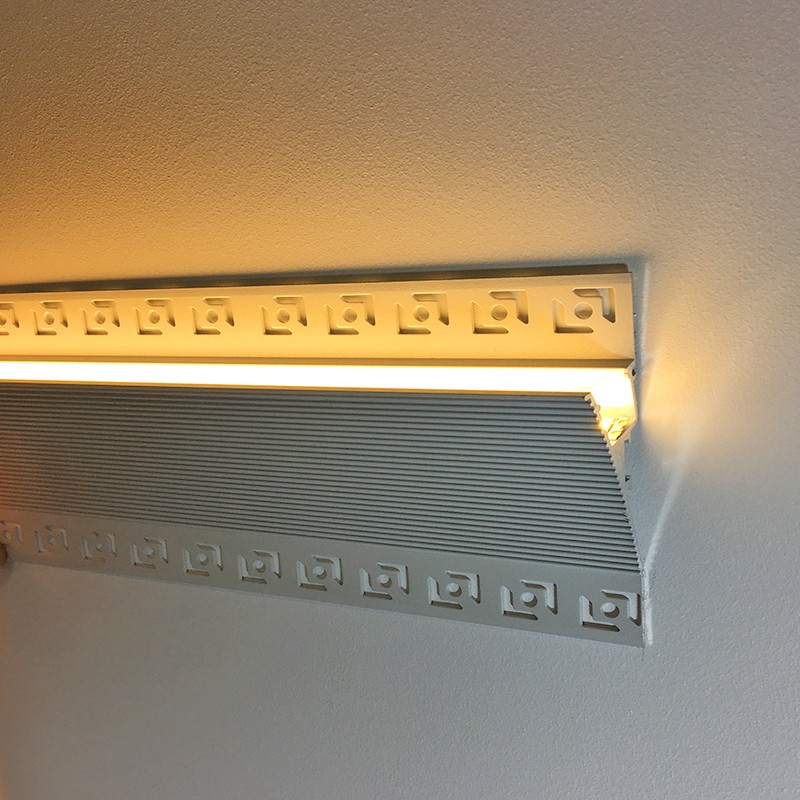 新款发光石膏线向上打光免开槽线性灯天花洗顶预埋洗墙暖光线条灯