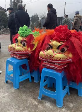 北狮舞狮正宗北狮北京狮笑脸北狮舞龙道具北狮婚庆用笑脸北狮龙灯