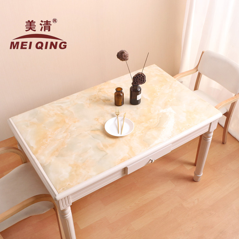 大理石桌布桌垫水晶板大理石纹防水pvc软玻璃茶几垫桌布仿大理石
