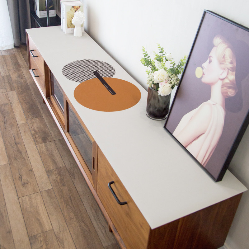 【皮革电视柜垫】防滑防水防油防烫皮质盖布桌布免洗茶几边柜垫,居家布艺,桌布,淘宝优惠券,粉丝福利购,淘宝优惠卷