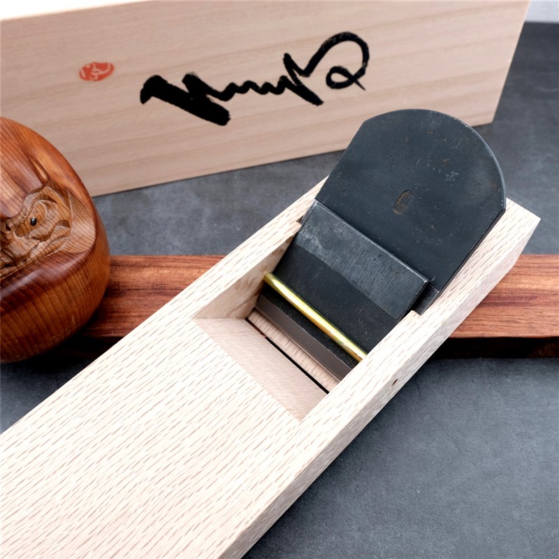 圭三郎 寸六拉刨青纸一号钢 木工刨子平净刨 手打刨刀 内桥作