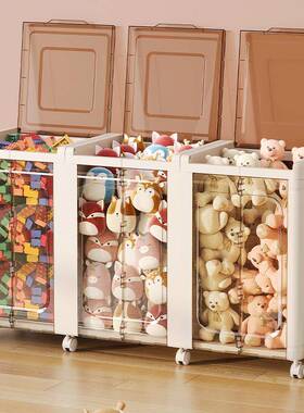 轮衣服收纳大容量超大家用翻盖OIO带箱滑可折叠盒被衣物整理子储