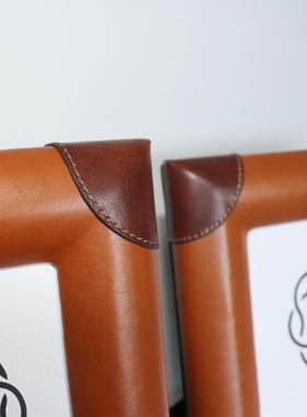 新款6美式皮质创HY-91108意框寸7寸台样板间相卧室书房装饰摆相架