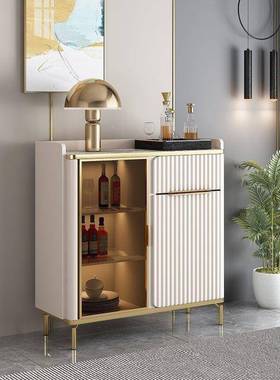 式现代简约岩板装全餐边柜一意整体靠墙轻奢包客TMN厅酒