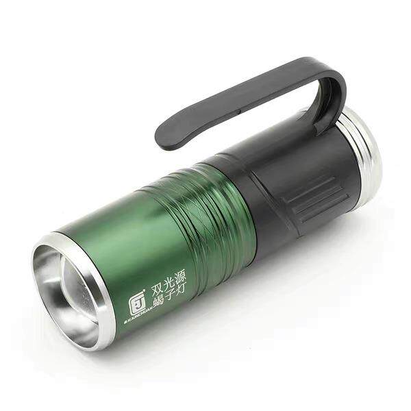 手电光筒家用手照提蝎022子灯紫充电功大率户外豆虫LED验钞照知了