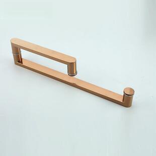 玻璃门拉手304锈不钢淋浴房卫间浴室门推生移拉门拉手EXU玫瑰金L