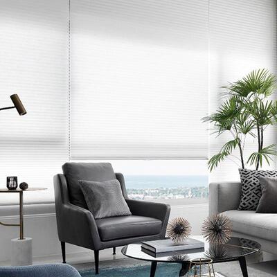 窝免打孔推拉巢帘拉无绳升蜂降蜂风琴JHLY-推帘卧室书房遮光隔热