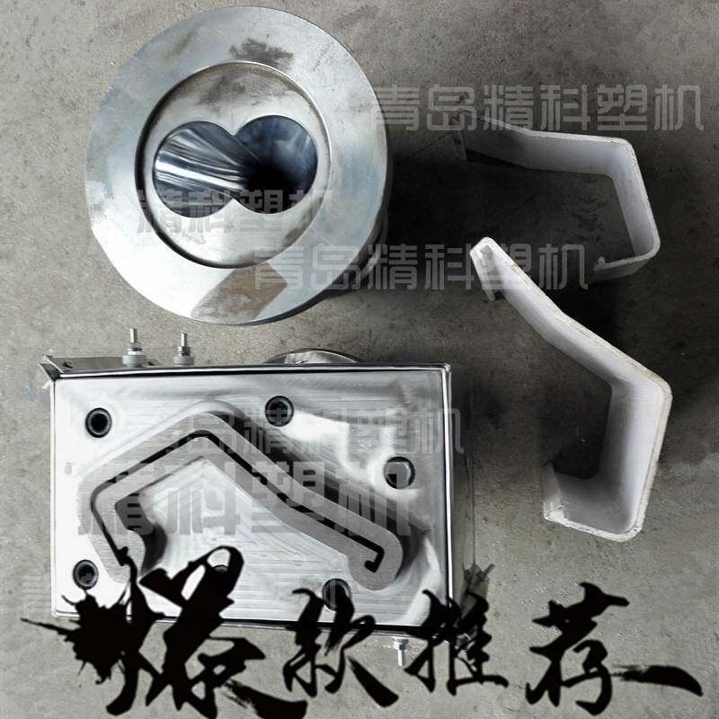 PVC异型塑料鸡食槽种植槽挤出模具 一出四PVC挡水条冷顶挤出模具