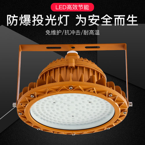 LED方形圆形车间厂房仓库防爆投光灯化工厂室外加油站泛光防爆灯